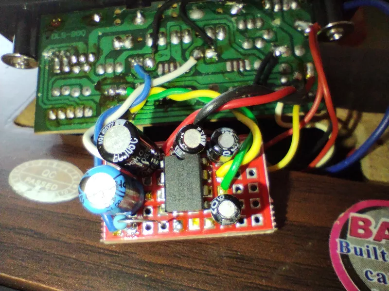 Extension audio amp board - Top view