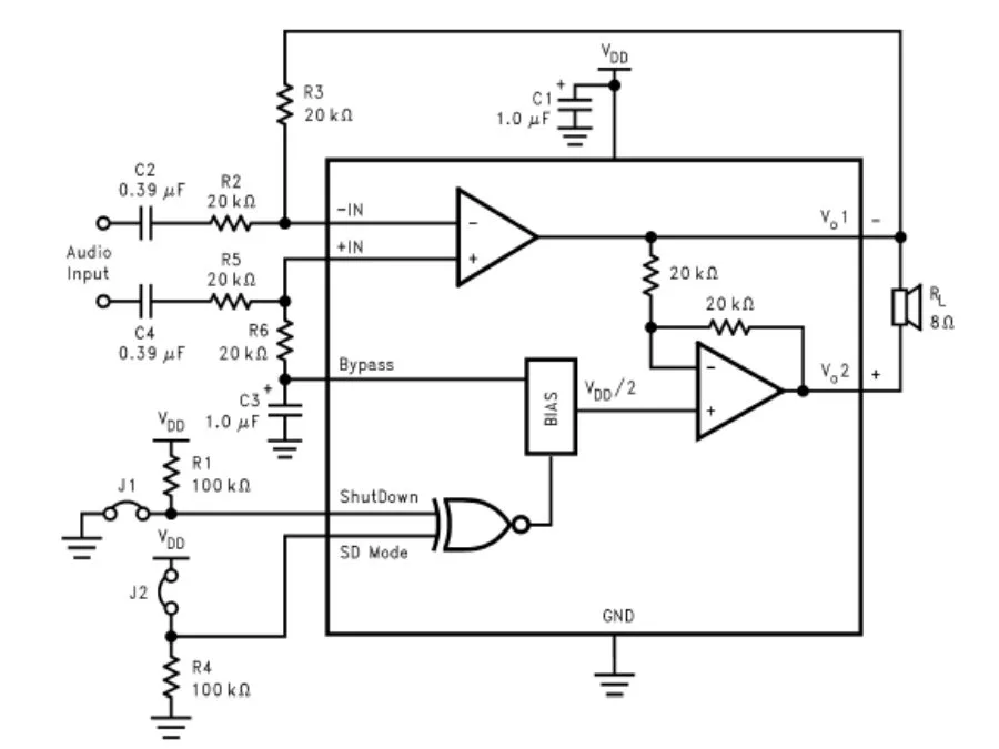 Example circuit from the datasheet.